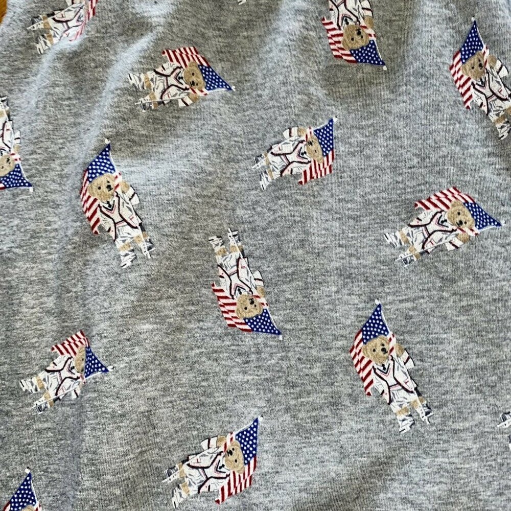 Polo Bear Ralph Lauren Men’s Team USA Flag Jogger Sleep Lounge Pants Gray Medium - Picture 3 of 4